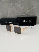Square Sunglasses with Gold Frame