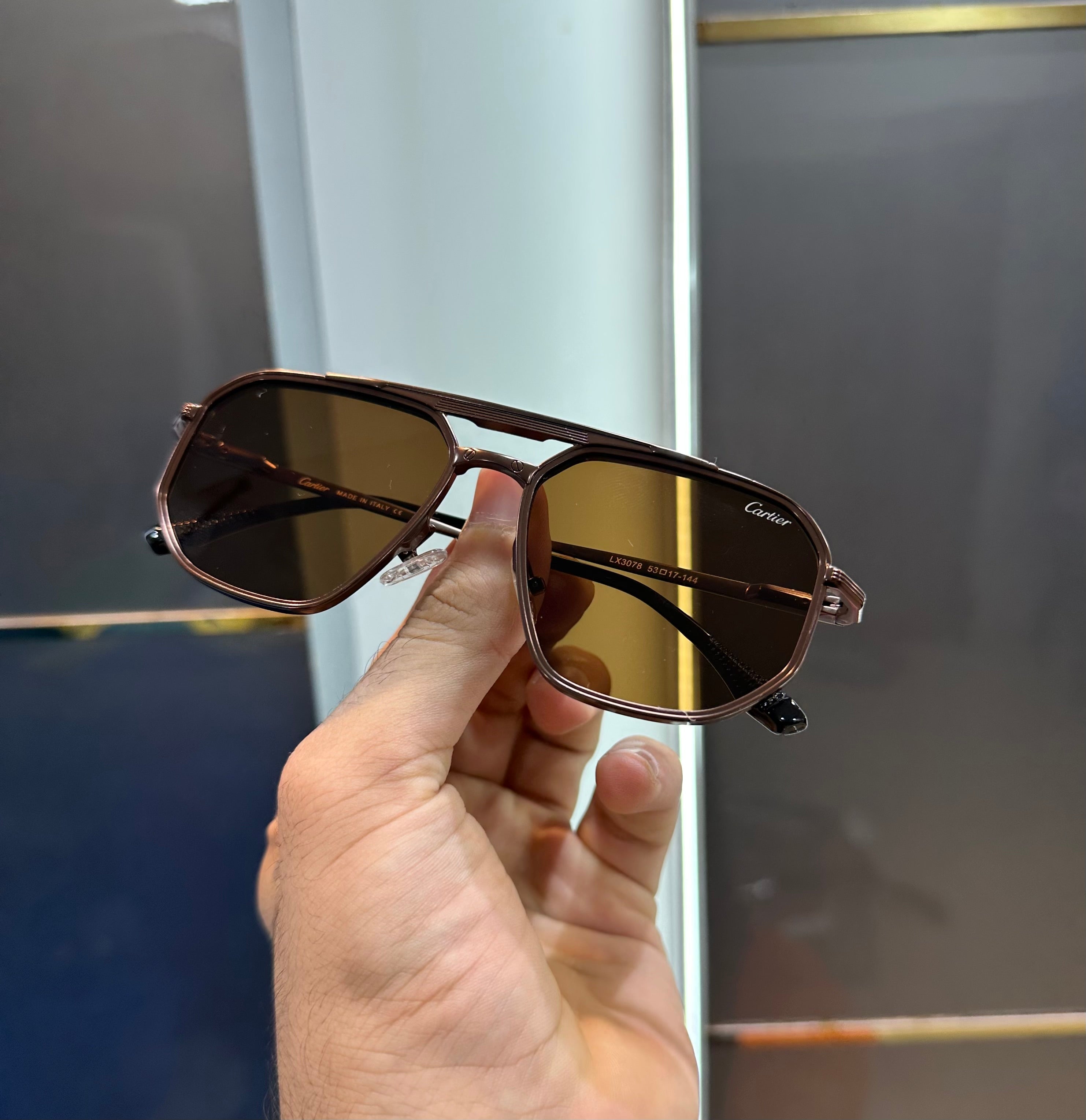 Cartier Brown Metal Limited Edition Luxury Shade With Original Packing