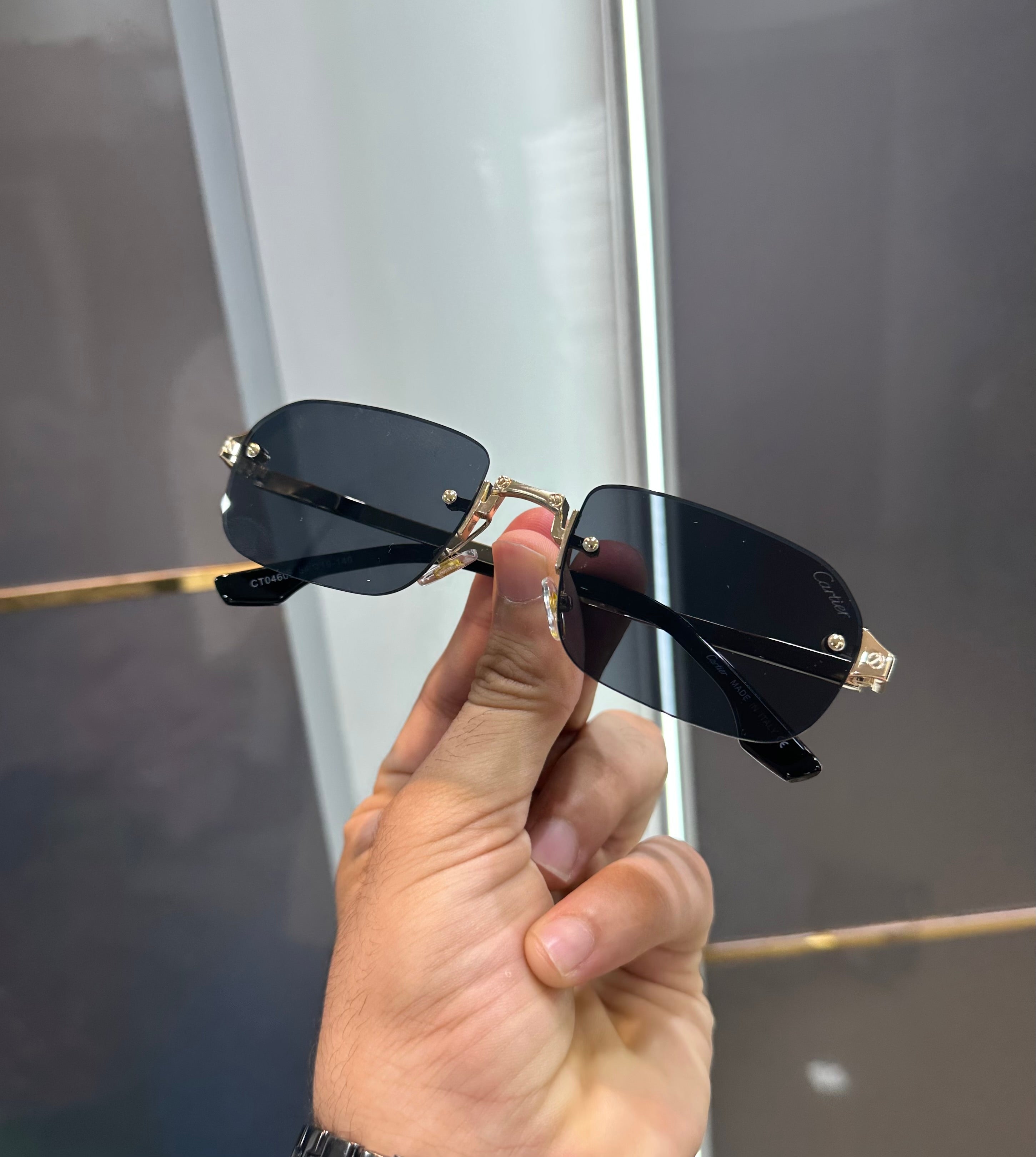 Cartier Black Metal Limited Edition Luxury Shade With Original Packing