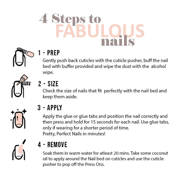 Beautiful Blue Press on Nails Set