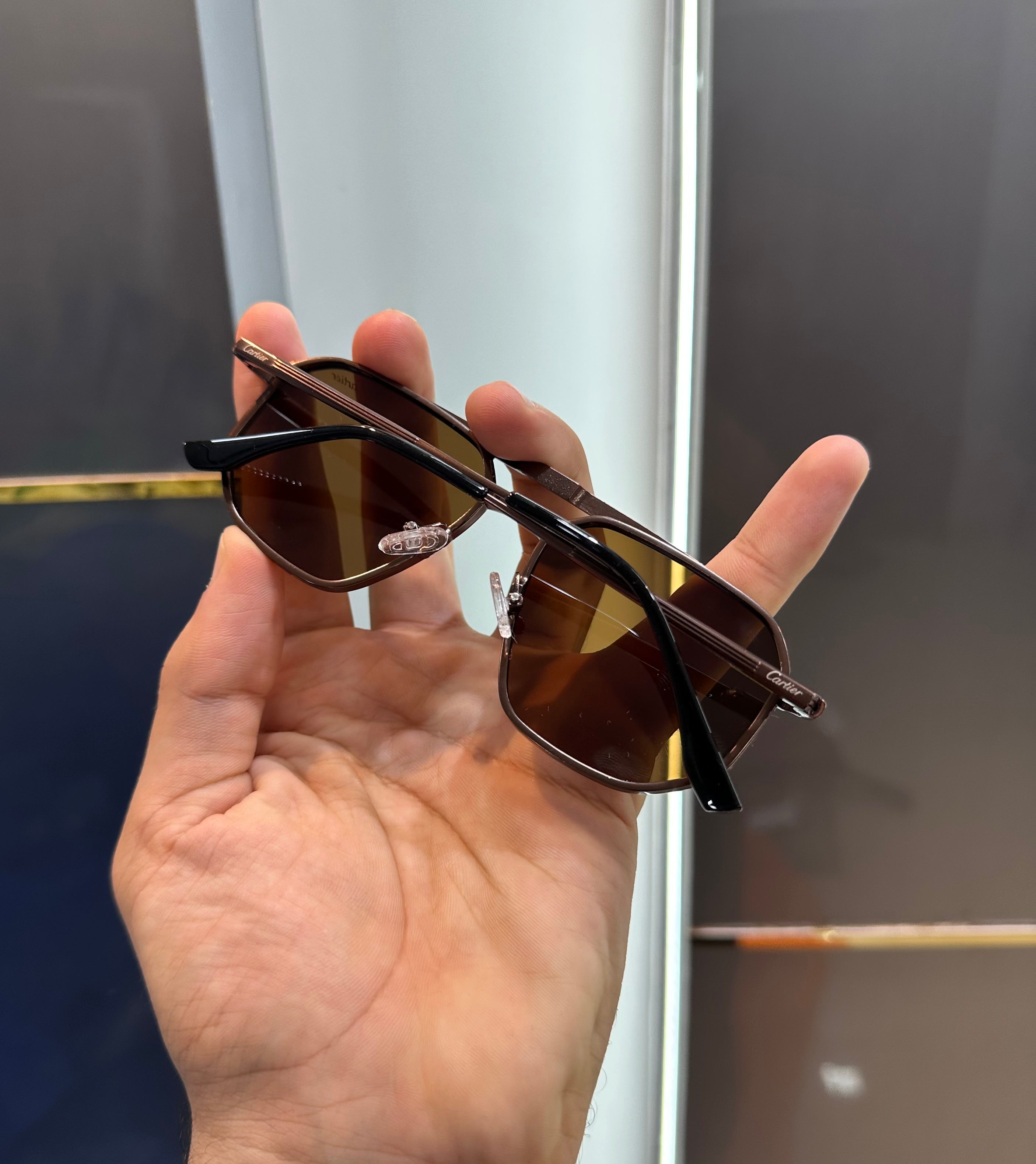 Cartier Brown Metal Limited Edition Luxury Shade With Original Packing