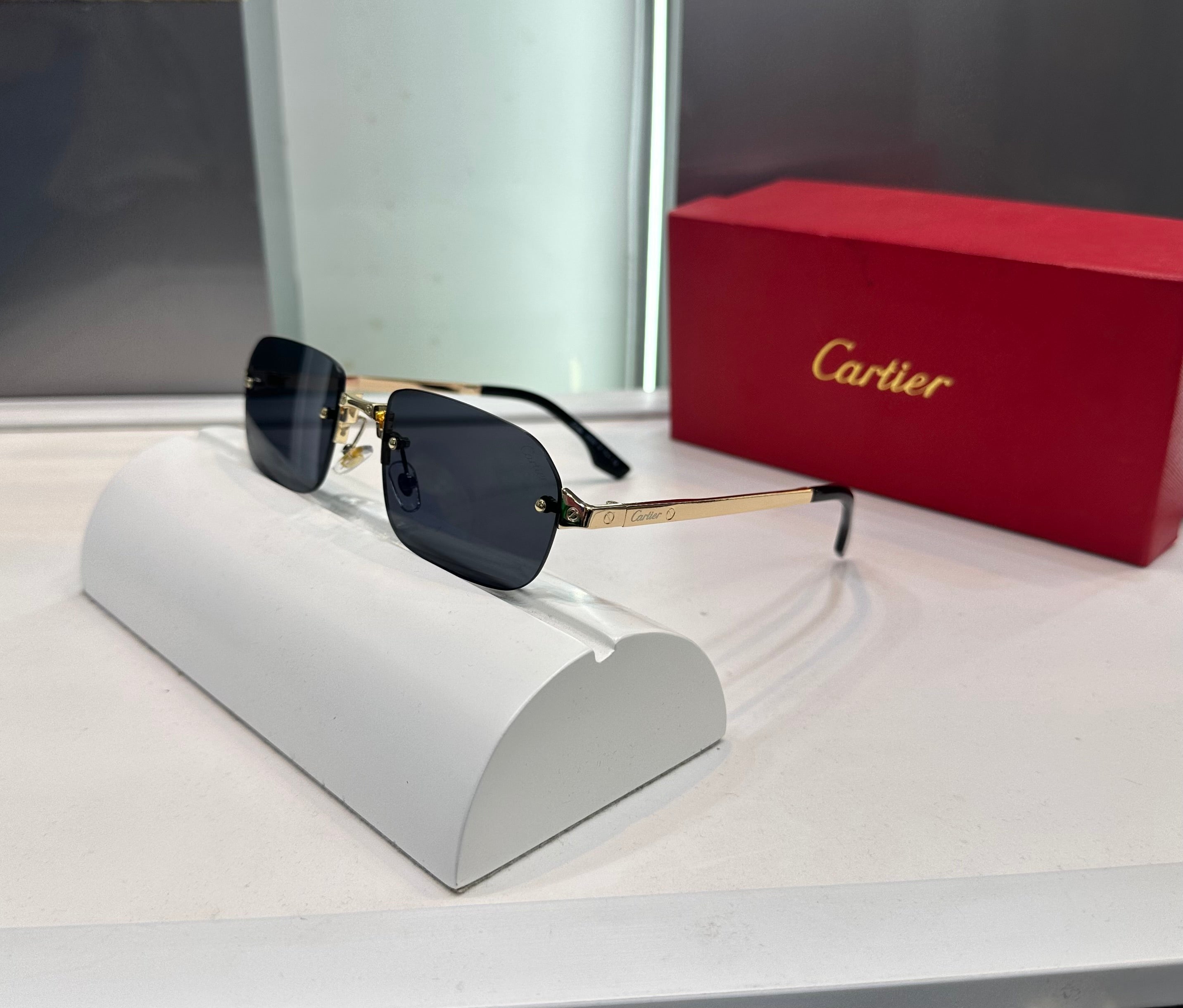 Cartier Black Metal Limited Edition Luxury Shade With Original Packing