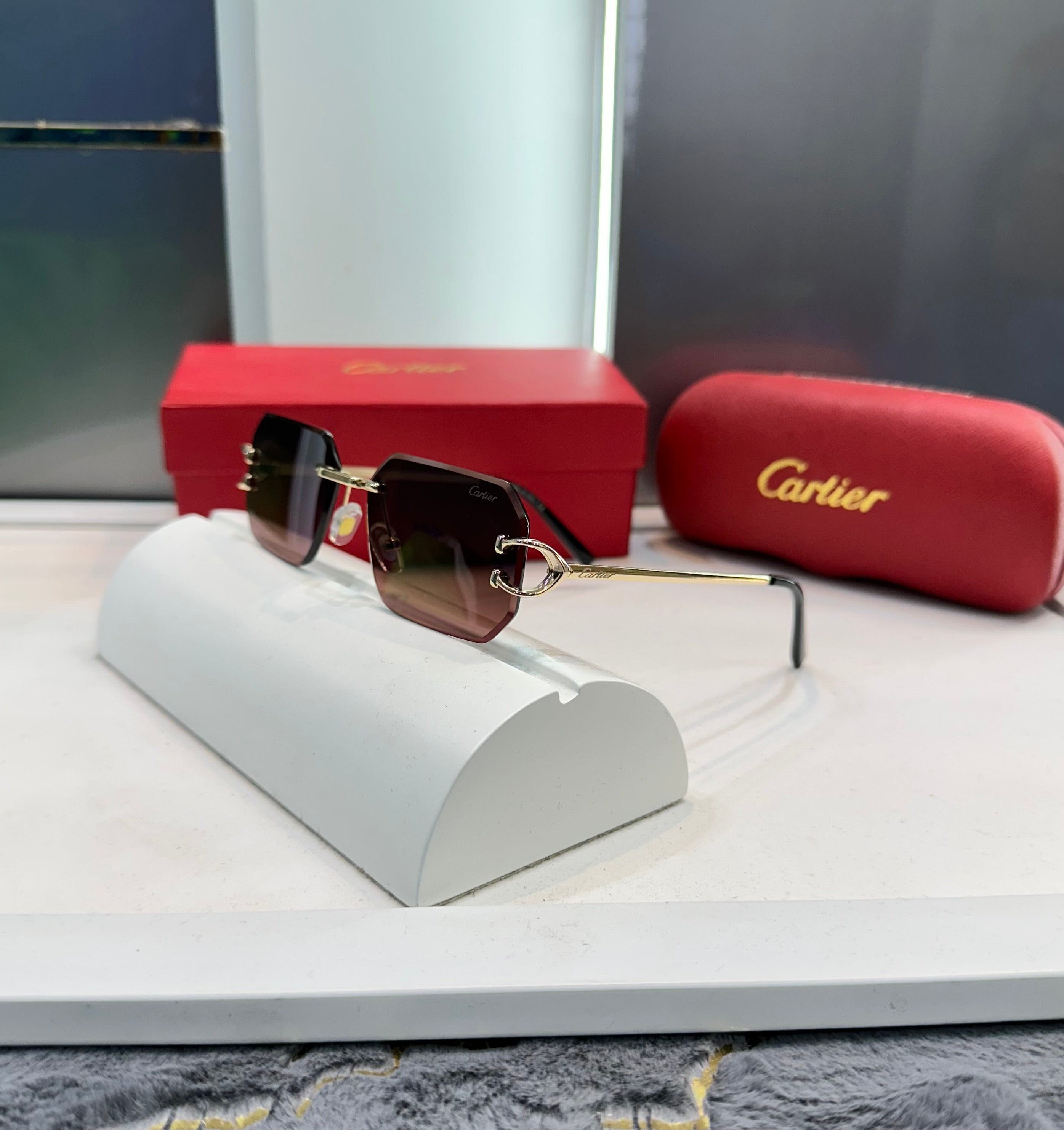 Cartier Brown Dual Metal Karan Aujla Limited Edition Luxury Shade With Original Packing