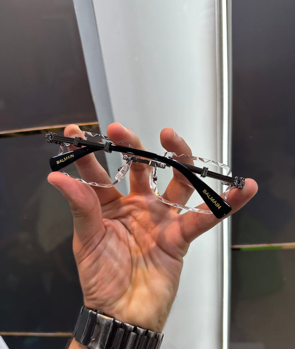 Balmain Paris White Transparent Karan Aujla Limited Edition Luxury Shade With Original Packing