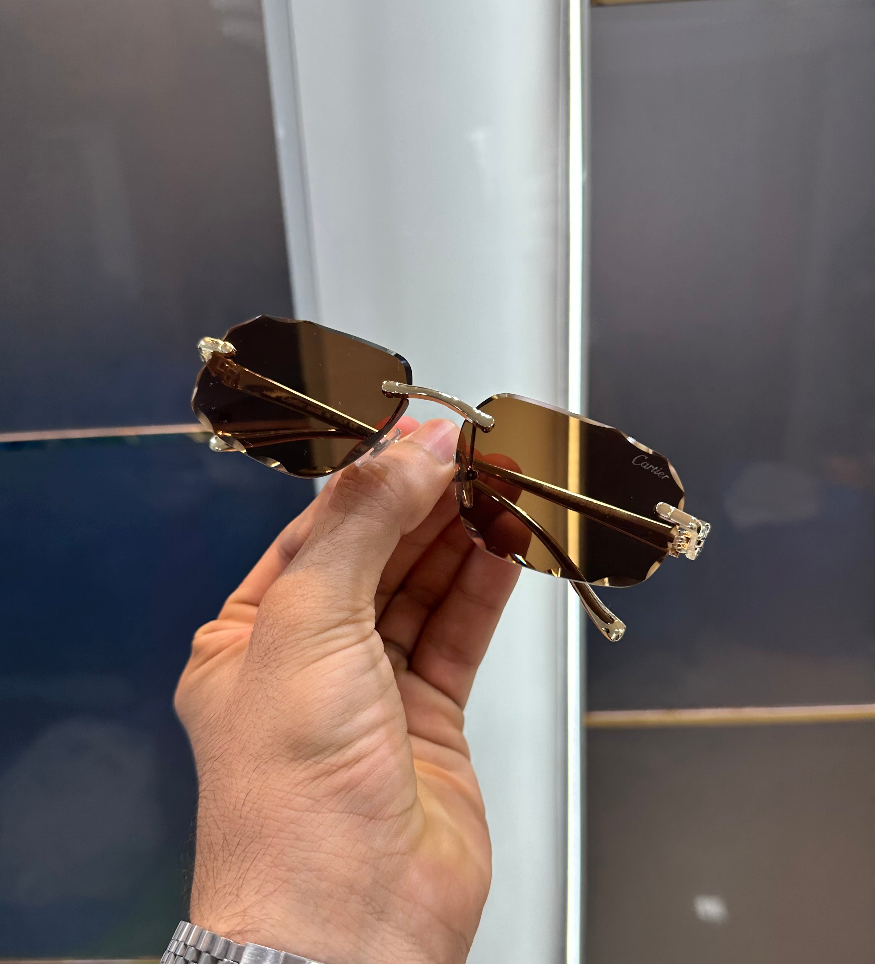 Cartier Brown Designer Karan Aujla Eiditon Shade Luxury Shade With Original Packing