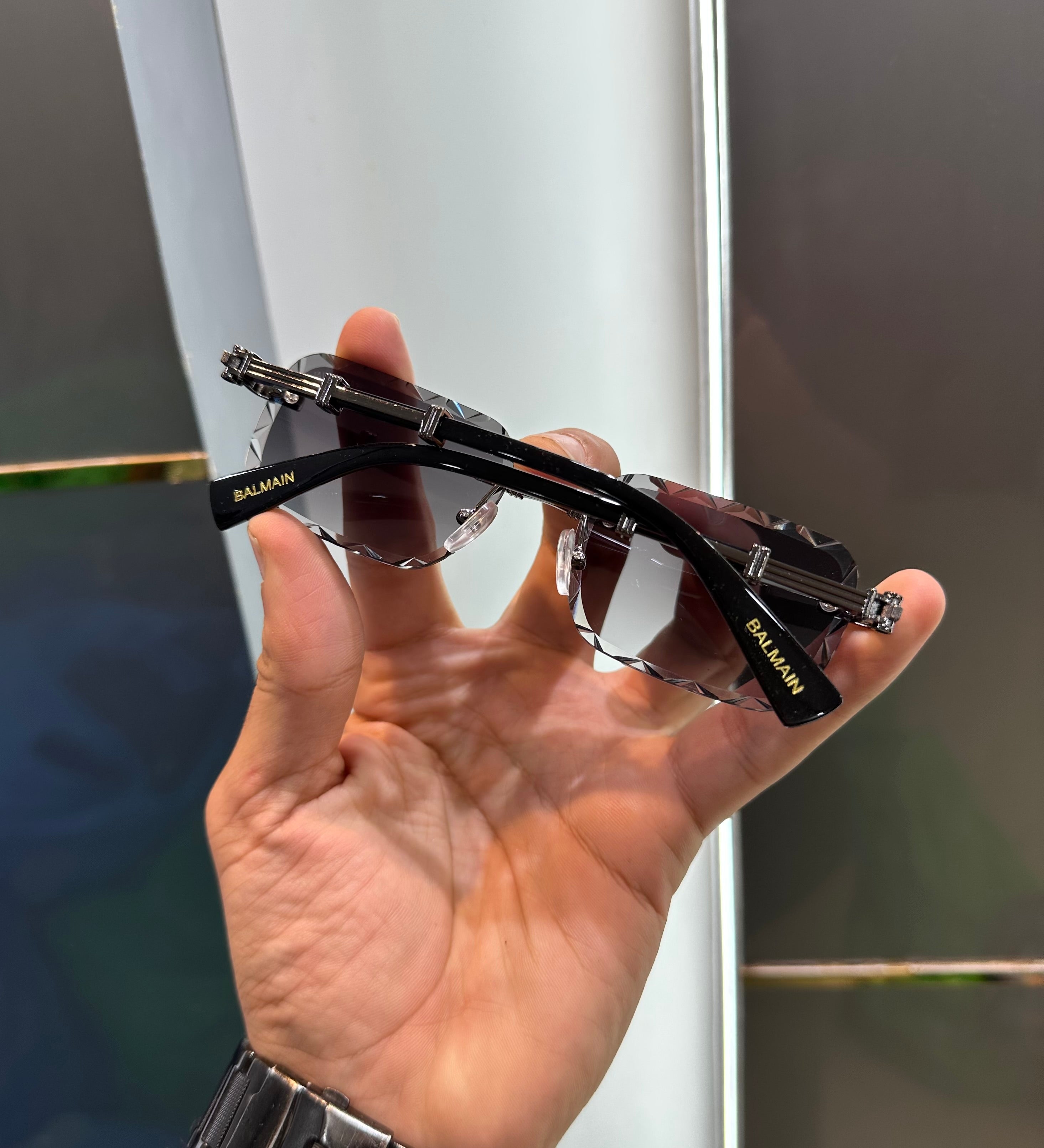 Balmain Paris Black Designer Karan Aujla Limited Edition Luxury Shade With Original Packing