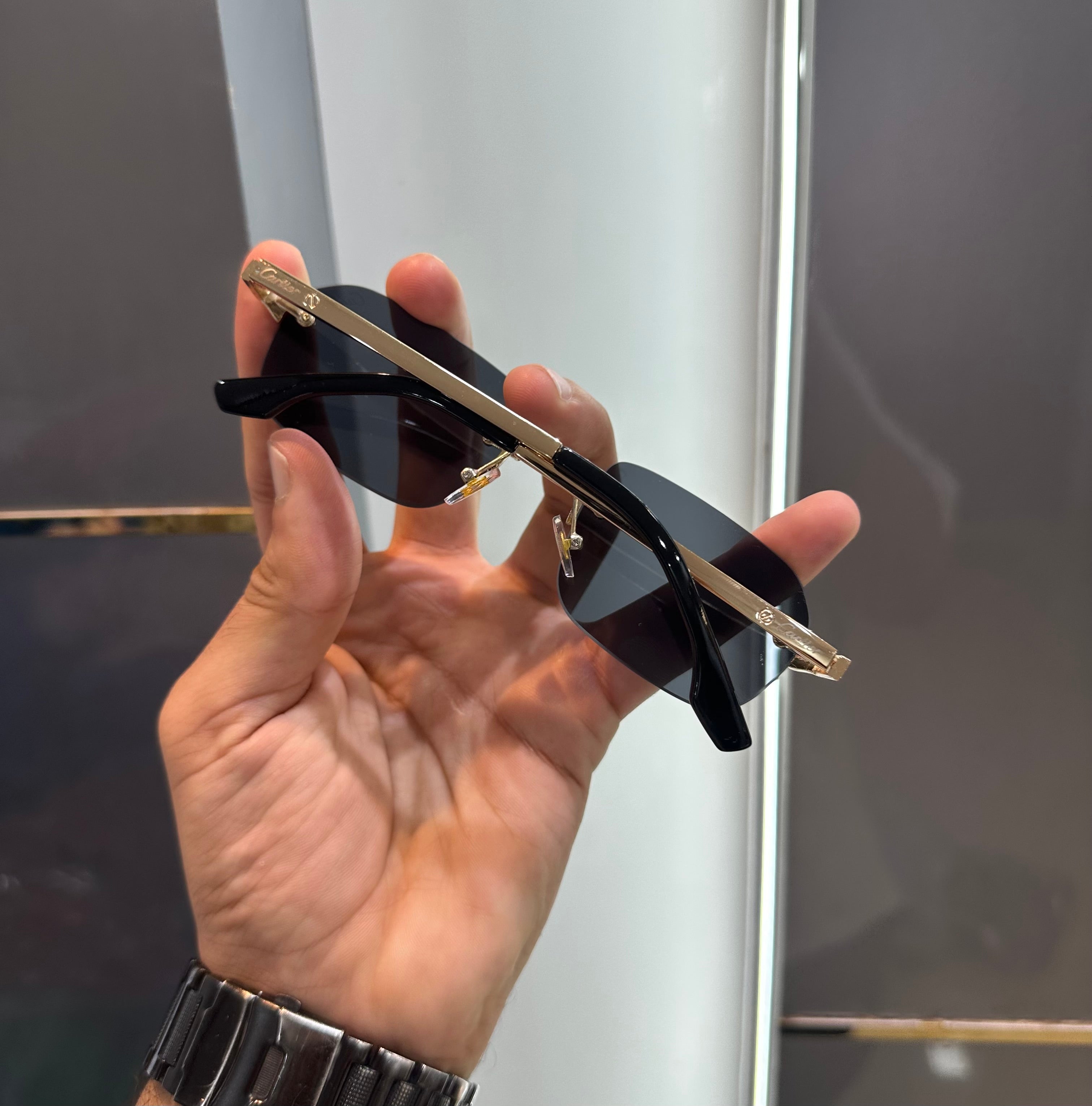 Cartier Black Metal Limited Edition Luxury Shade With Original Packing