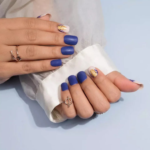 Beautiful Blue Press on Nails Set