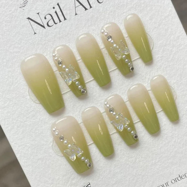 Green Glow - Press on Nails