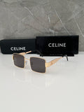 Square Sunglasses with Gold Frame