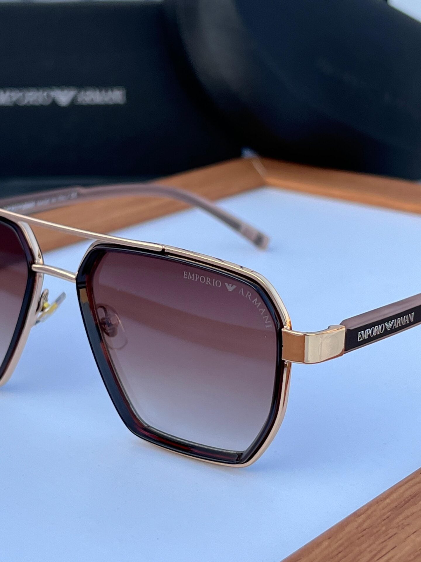 UV Protection Brown Gradient Sunglasses