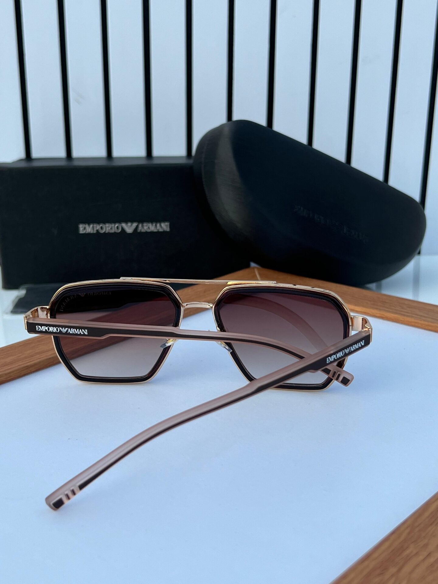 UV Protection Brown Gradient Sunglasses