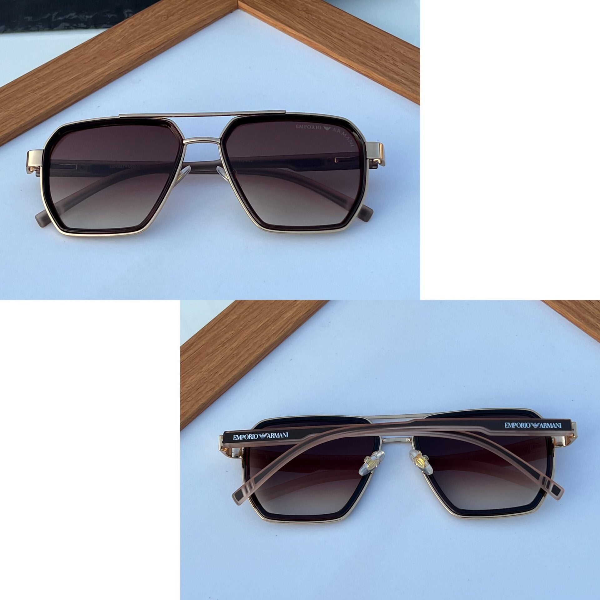 UV Protection Brown Gradient Sunglasses