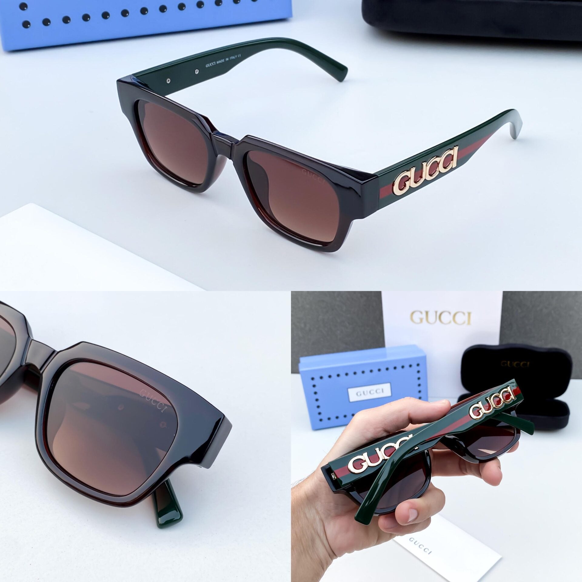 Sunglasses with Web Stripe Detail