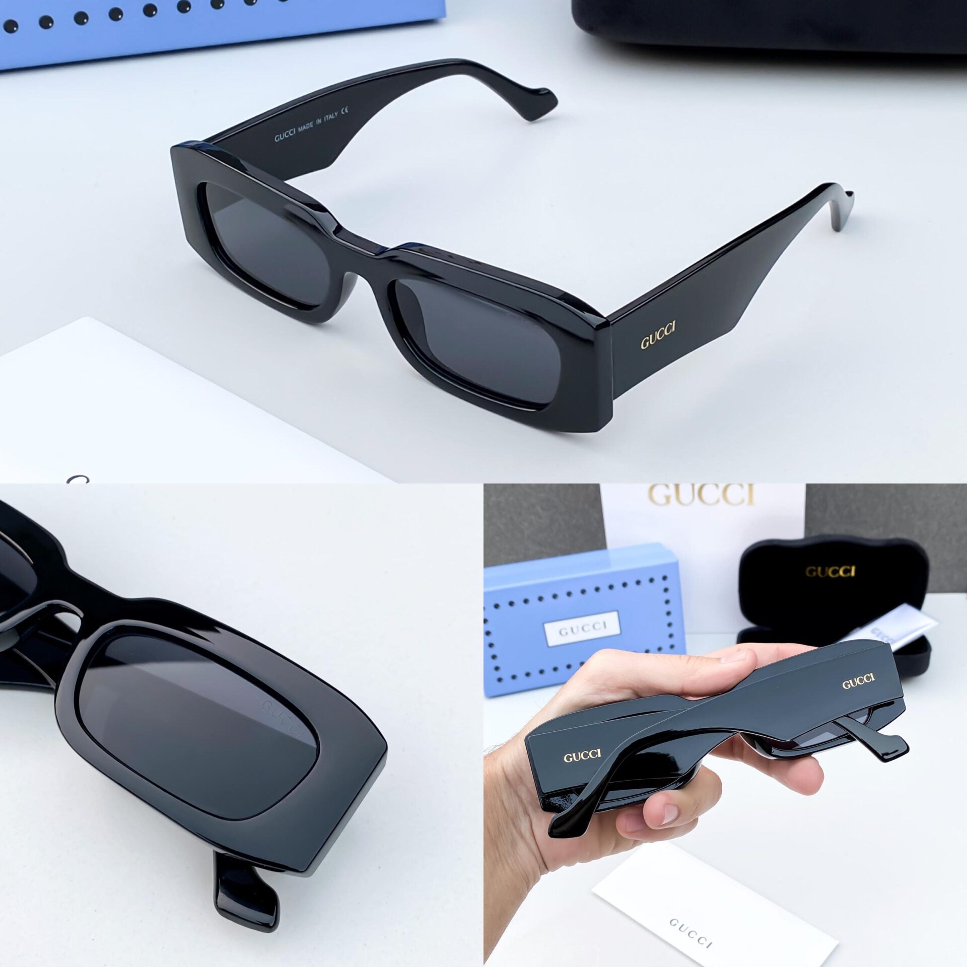 Plastic Frame Black Square Sunglasses