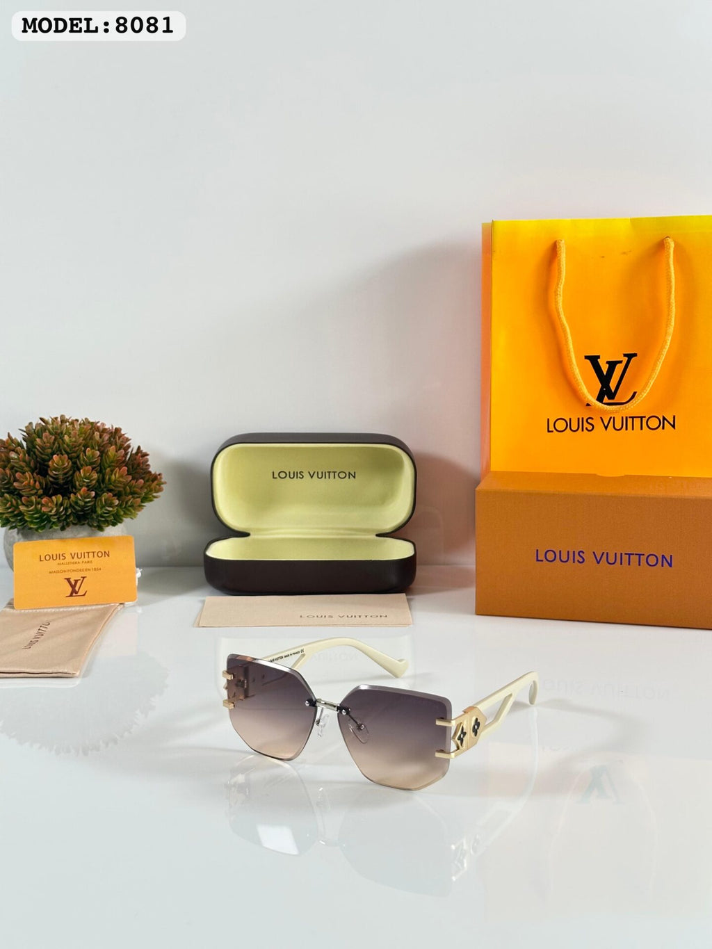 Square Brown Gradient Sunglasses Unisex