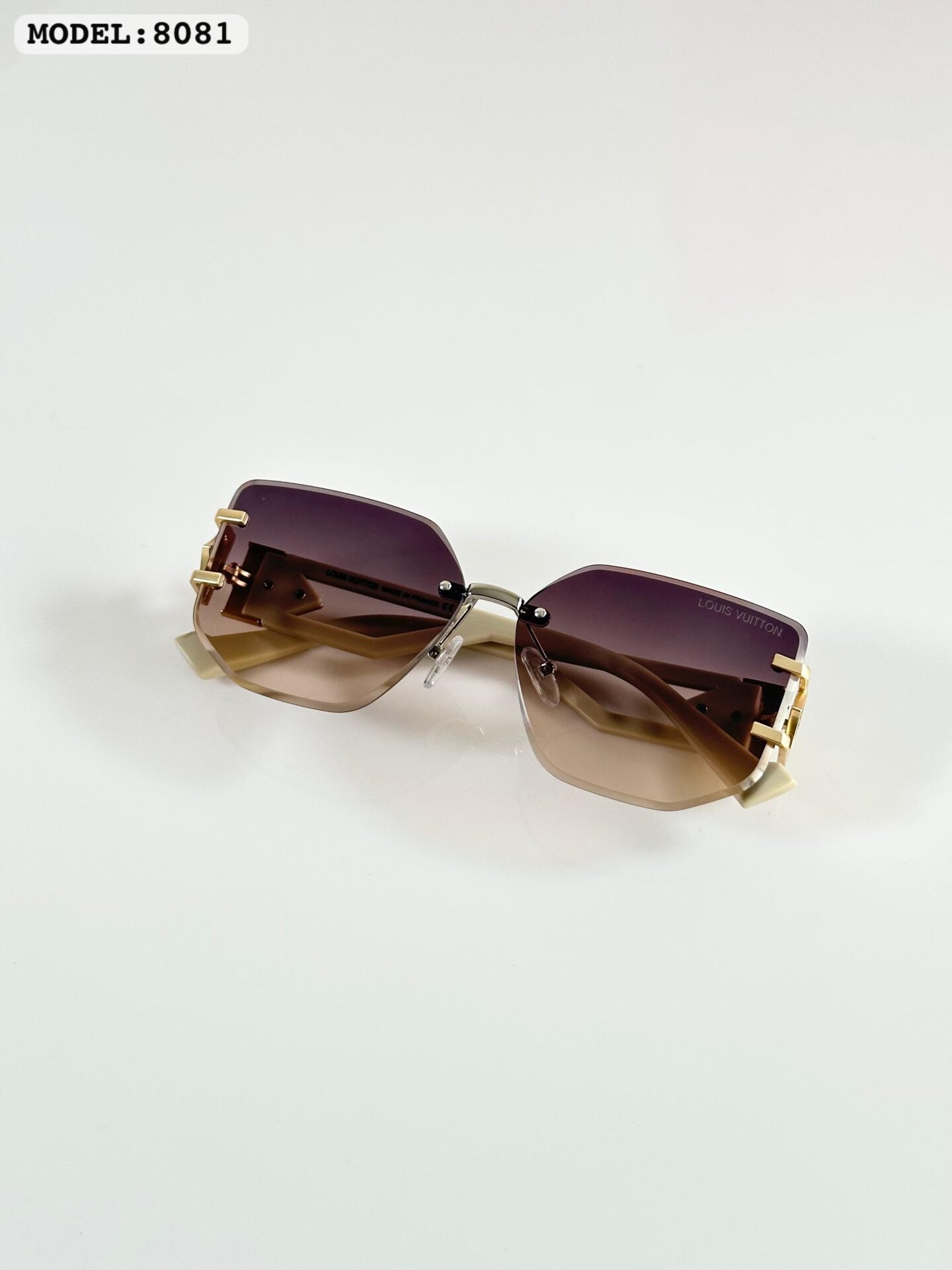 Square Brown Gradient Sunglasses Unisex