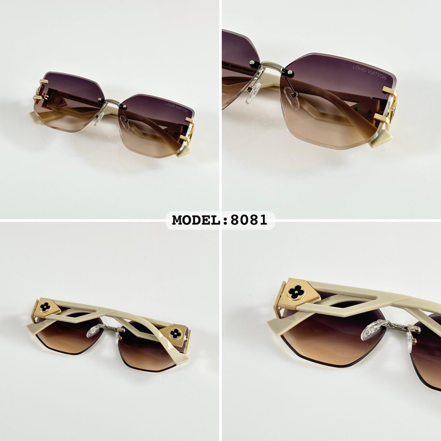 Square Brown Gradient Sunglasses Unisex