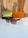 Brown Gradient Square Sunglasses