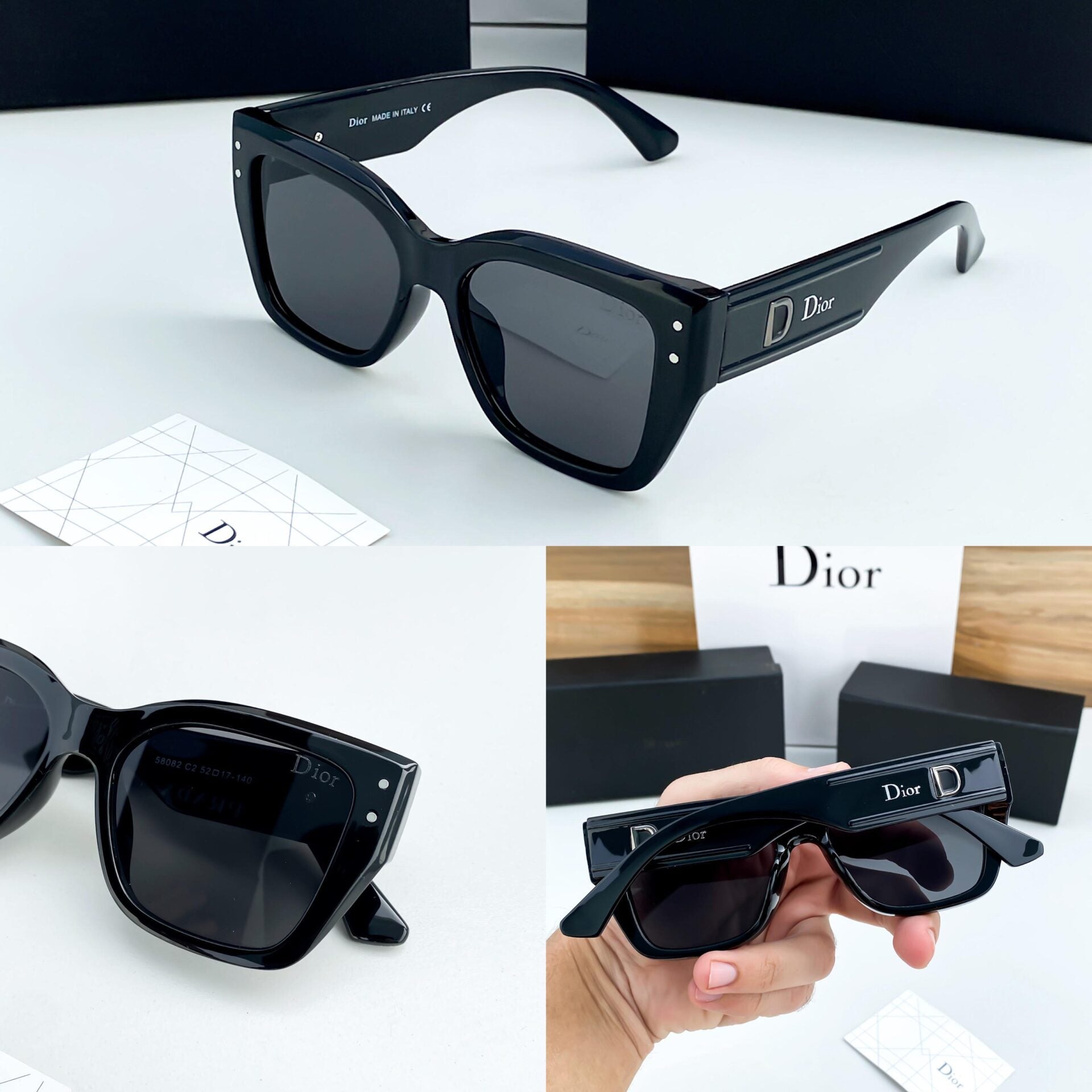 Square Black Sunglasses for Women