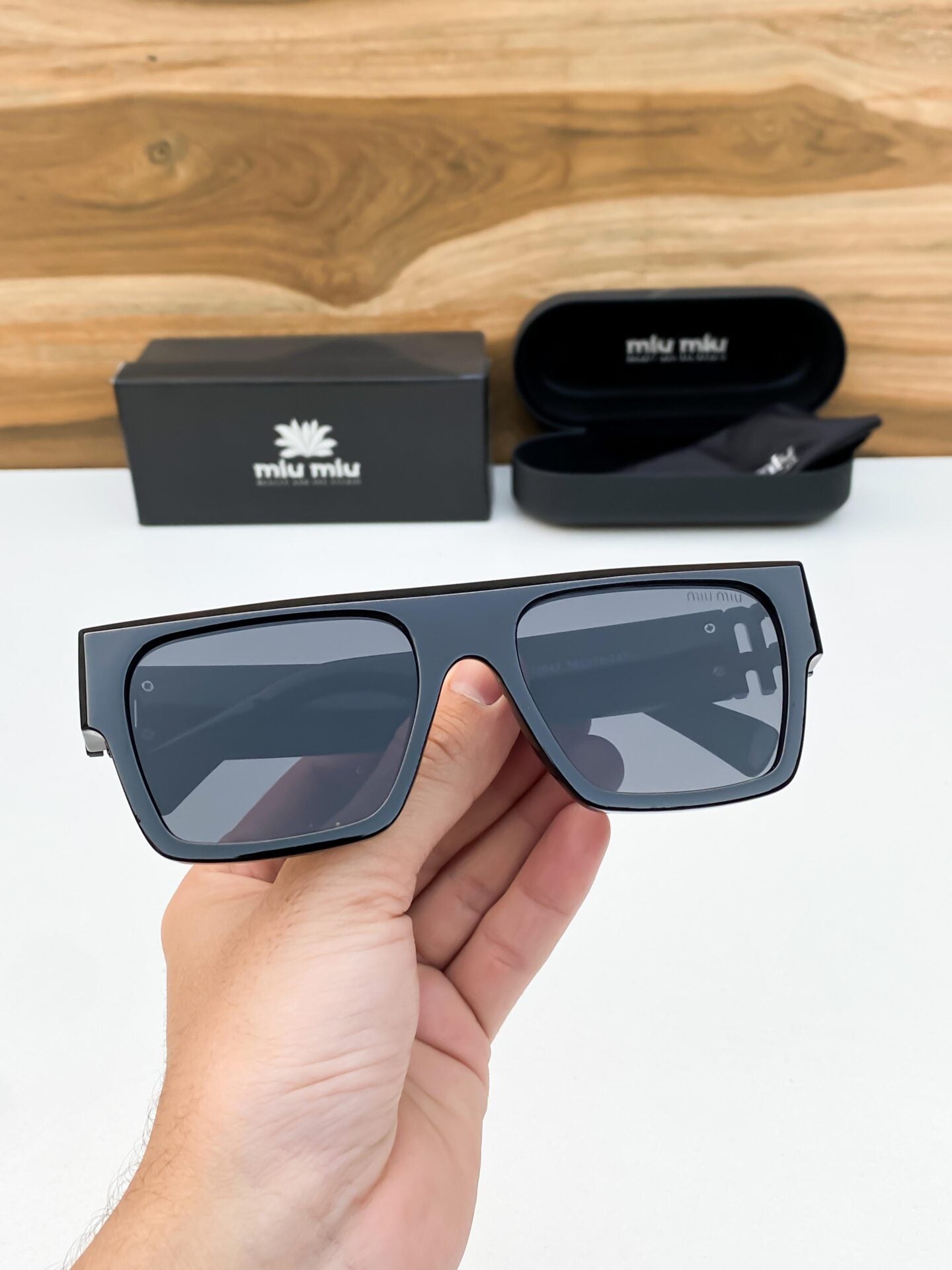 Square Black Sunglasses for Unisex