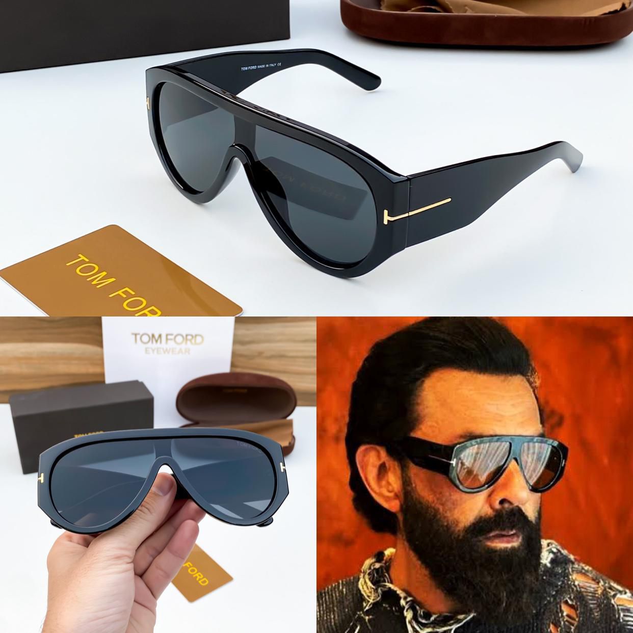 Gold & Brown Aviator Sunglasses for Men
