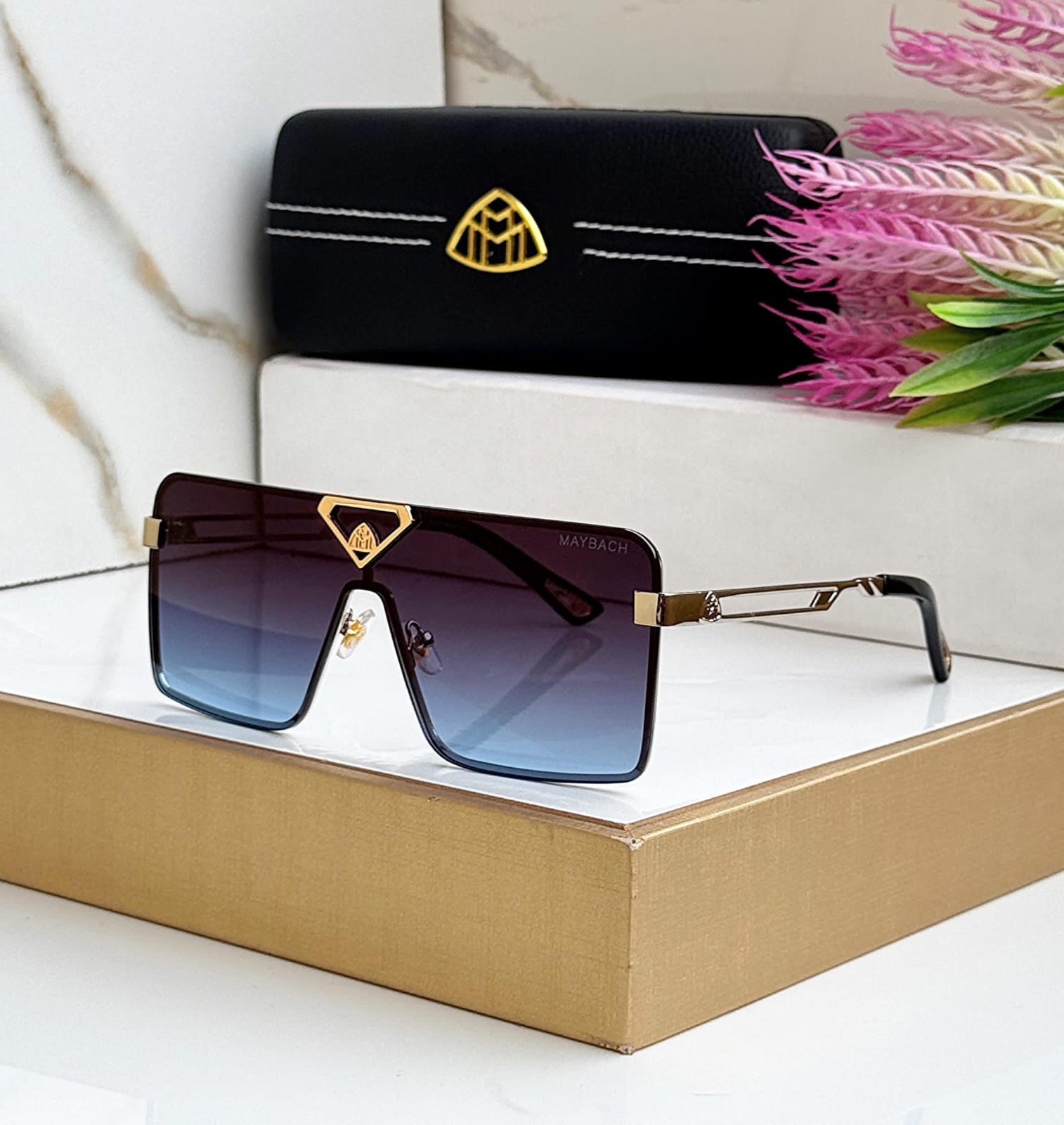 Oversized Frame Aviator Sunglasses for Men