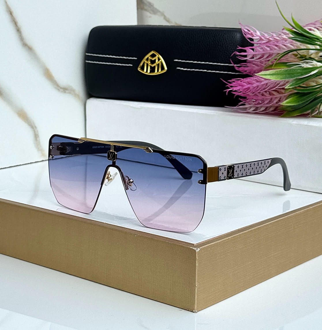 Oversized Frame Aviator Sunglasses for Men