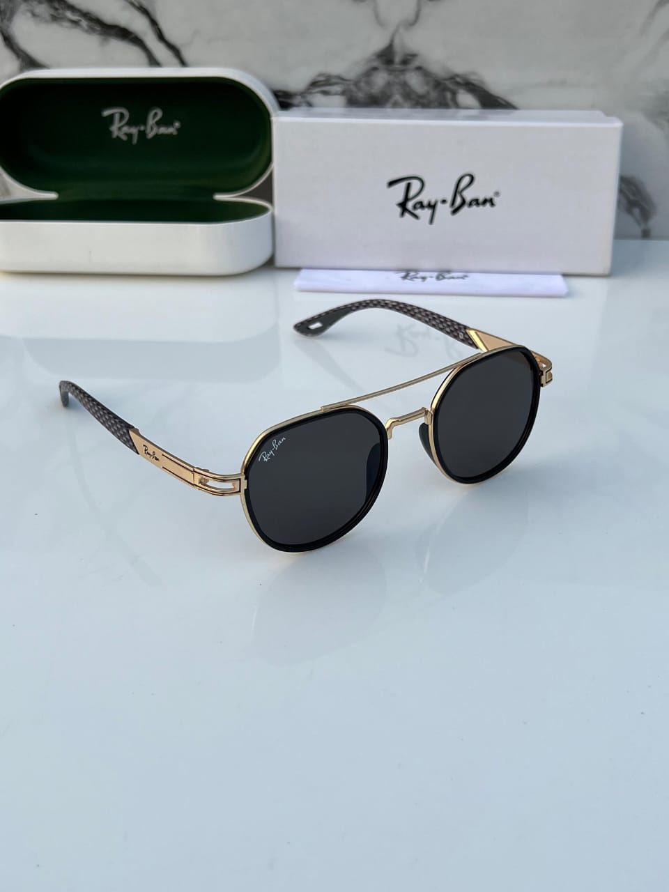 Black Aviator Sunglasses