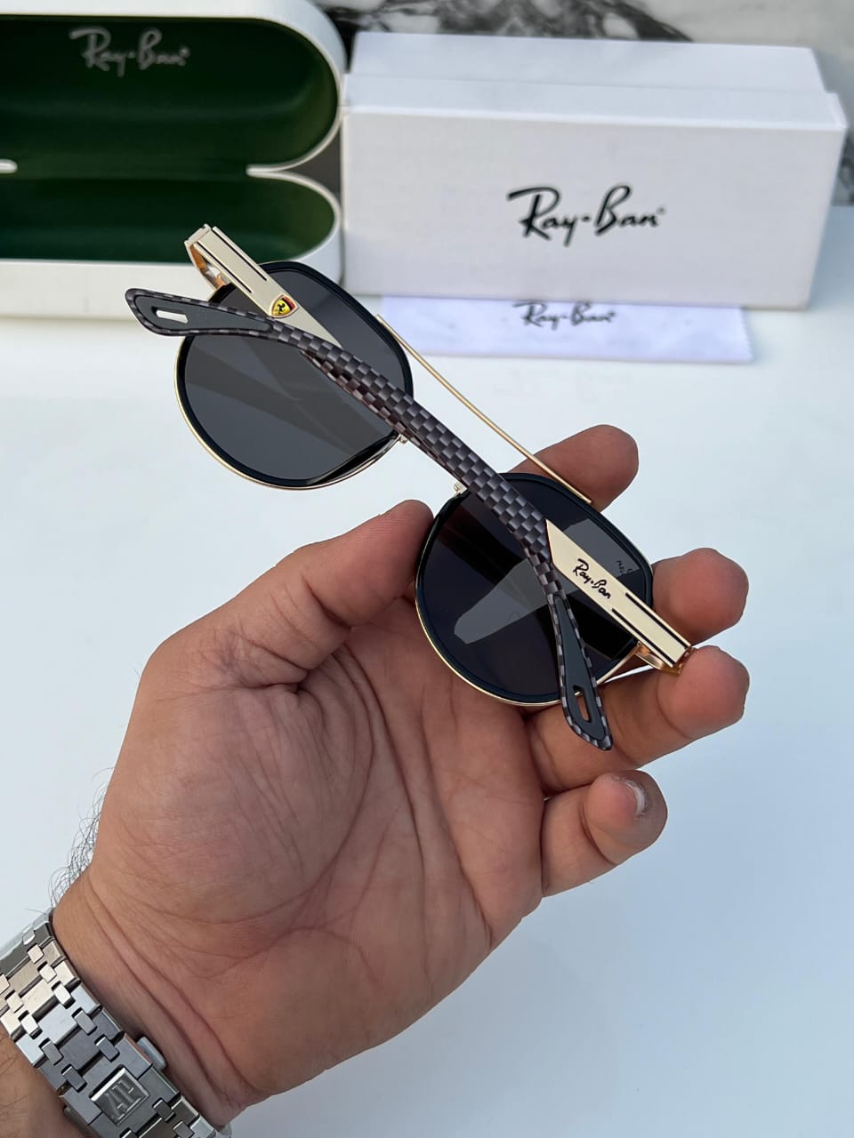 Black Aviator Sunglasses