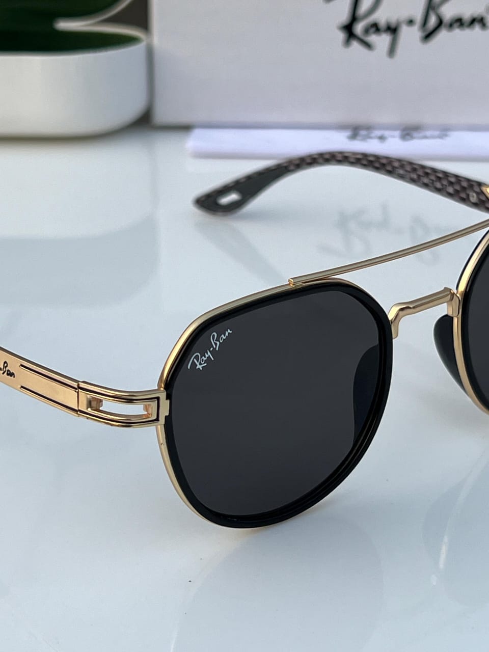 Black Aviator Sunglasses