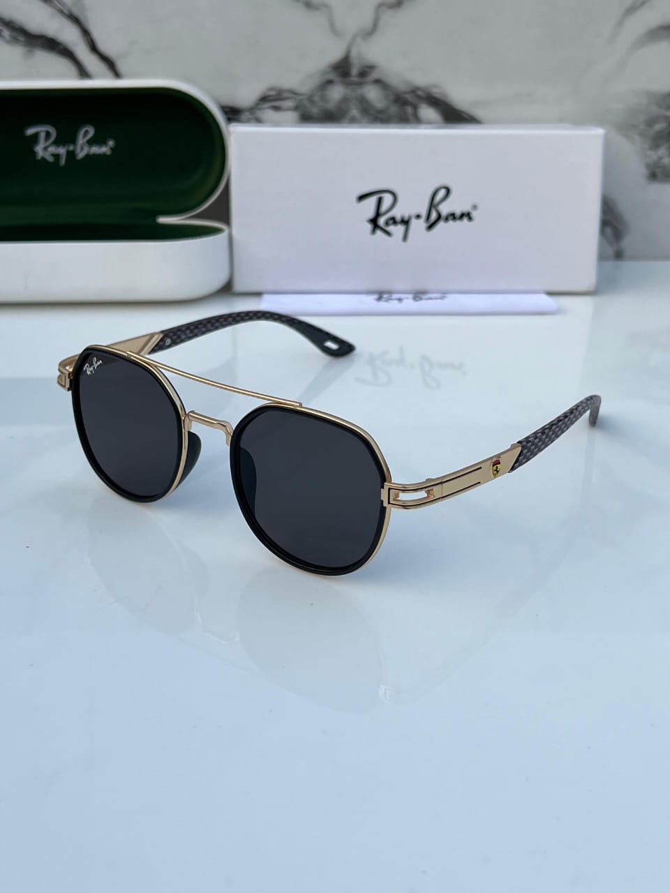 Black Aviator Sunglasses