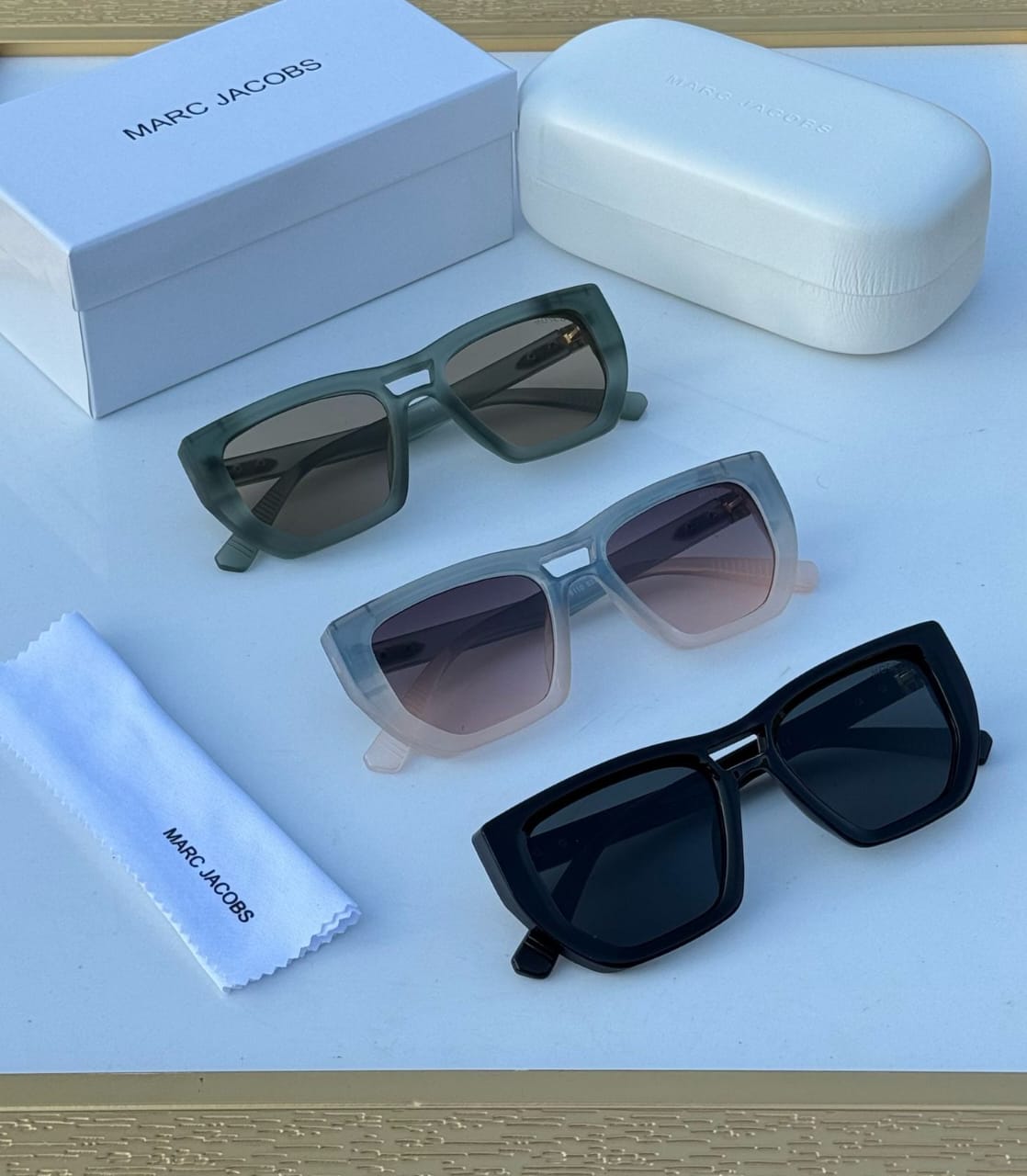 Unique Green Frame Sunglasses