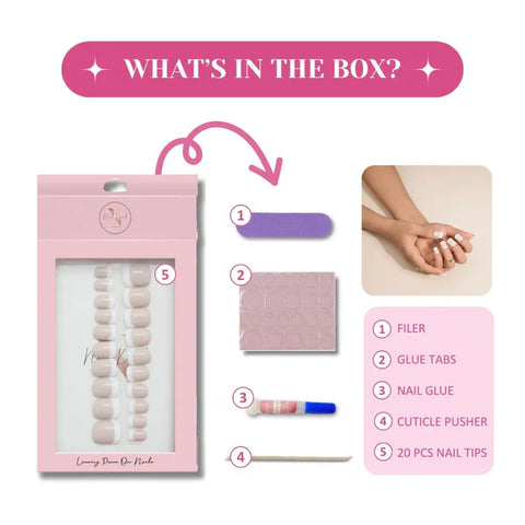 Classic French Nails Press On Nails Set