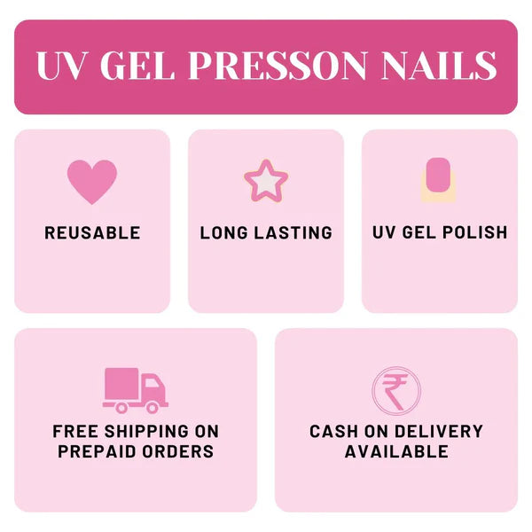 Classic French Nails Press On Nails Set