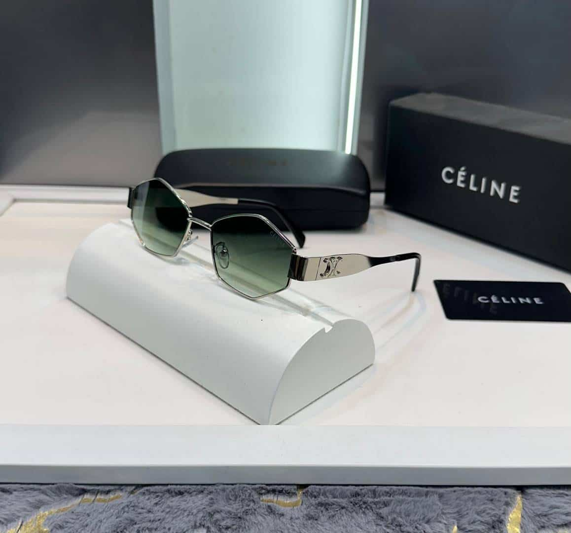 Celine Silver With Green Designer Premium Shade 598