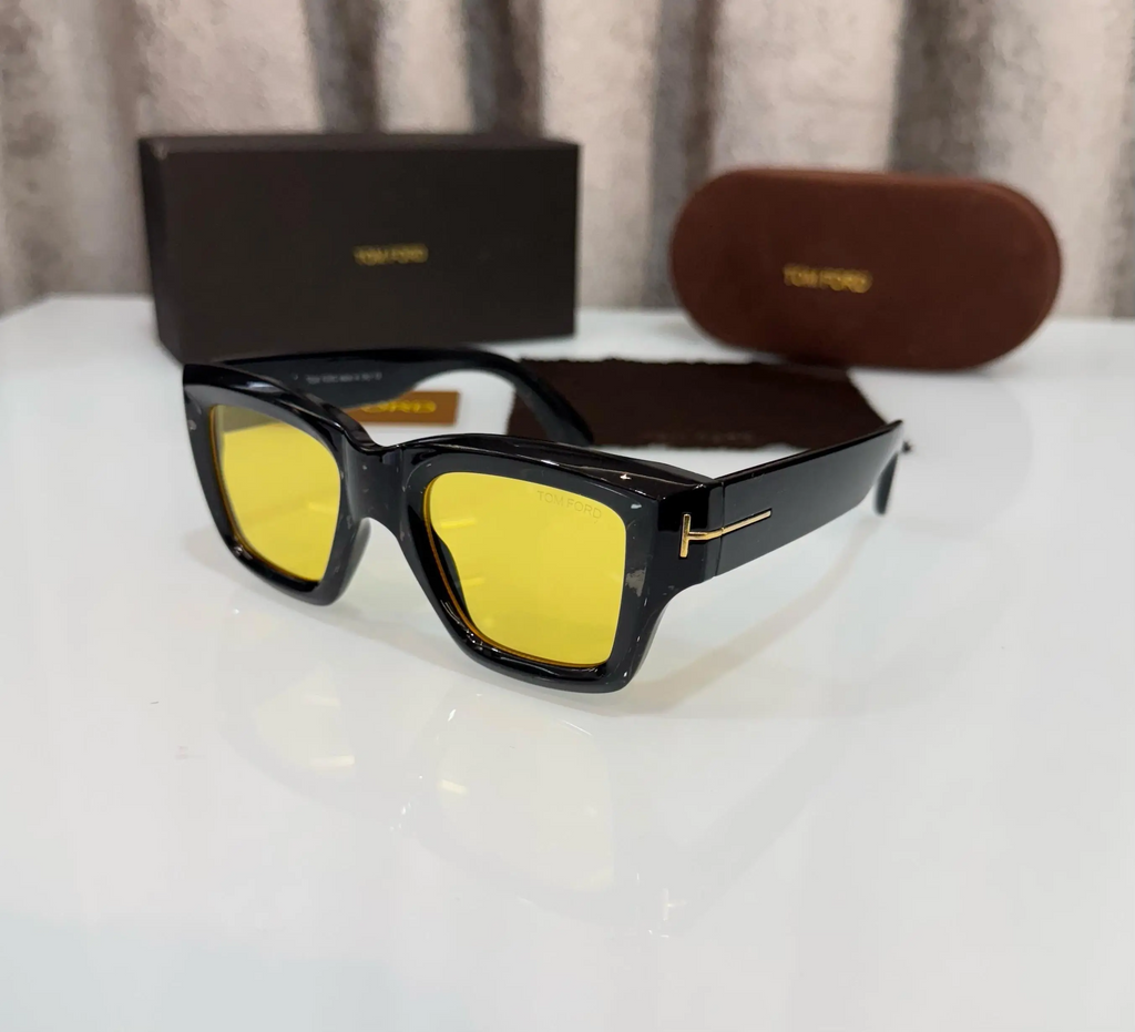 TomF0Rd Black Yellow Premium Shades 184