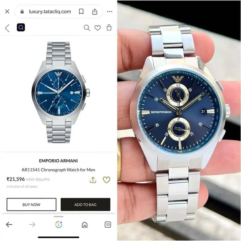 Emporio Arman.i Chrono Blue dial Watch