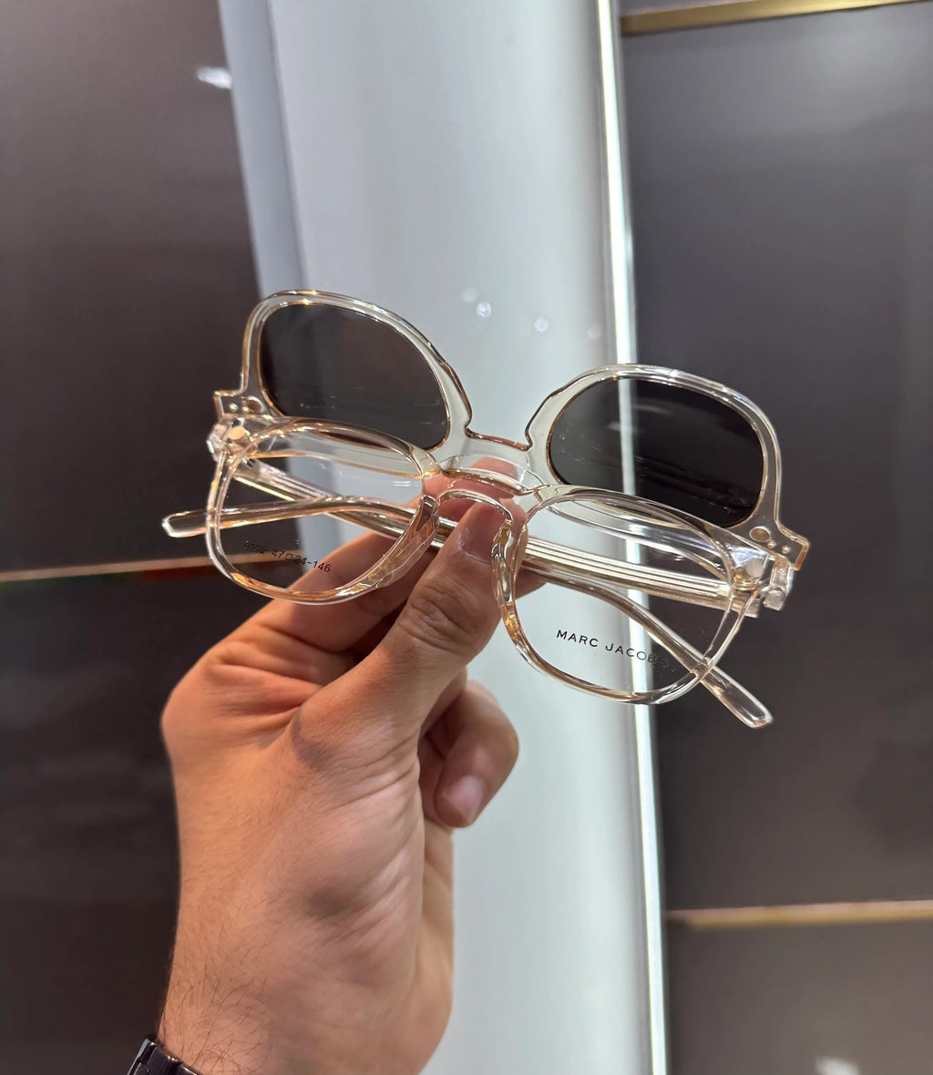 Marc Jacobs Cream Glasses With Shade Attachment 8192