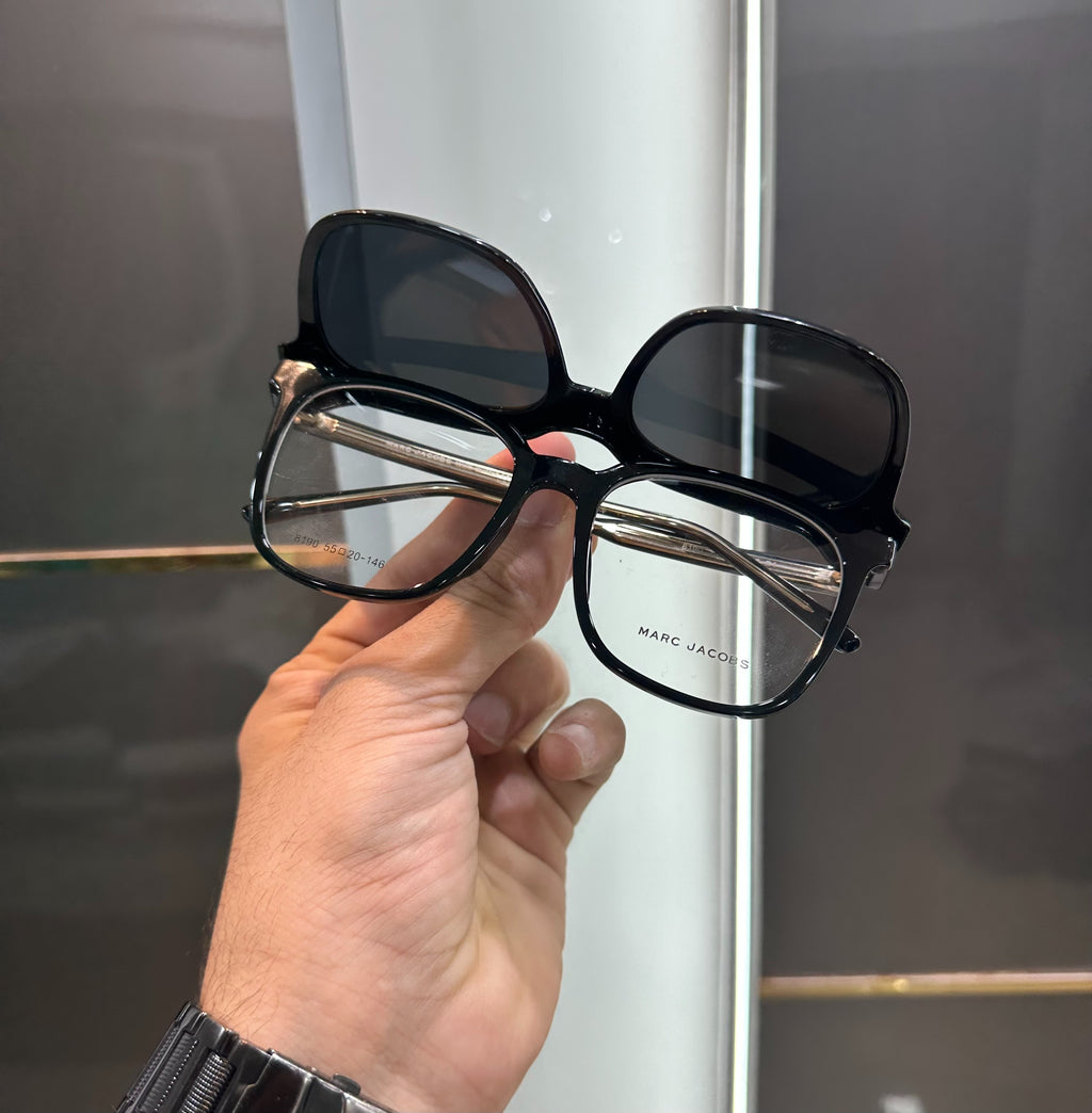 Marc Jacobs All Black Convertible Shade Attachment 8190