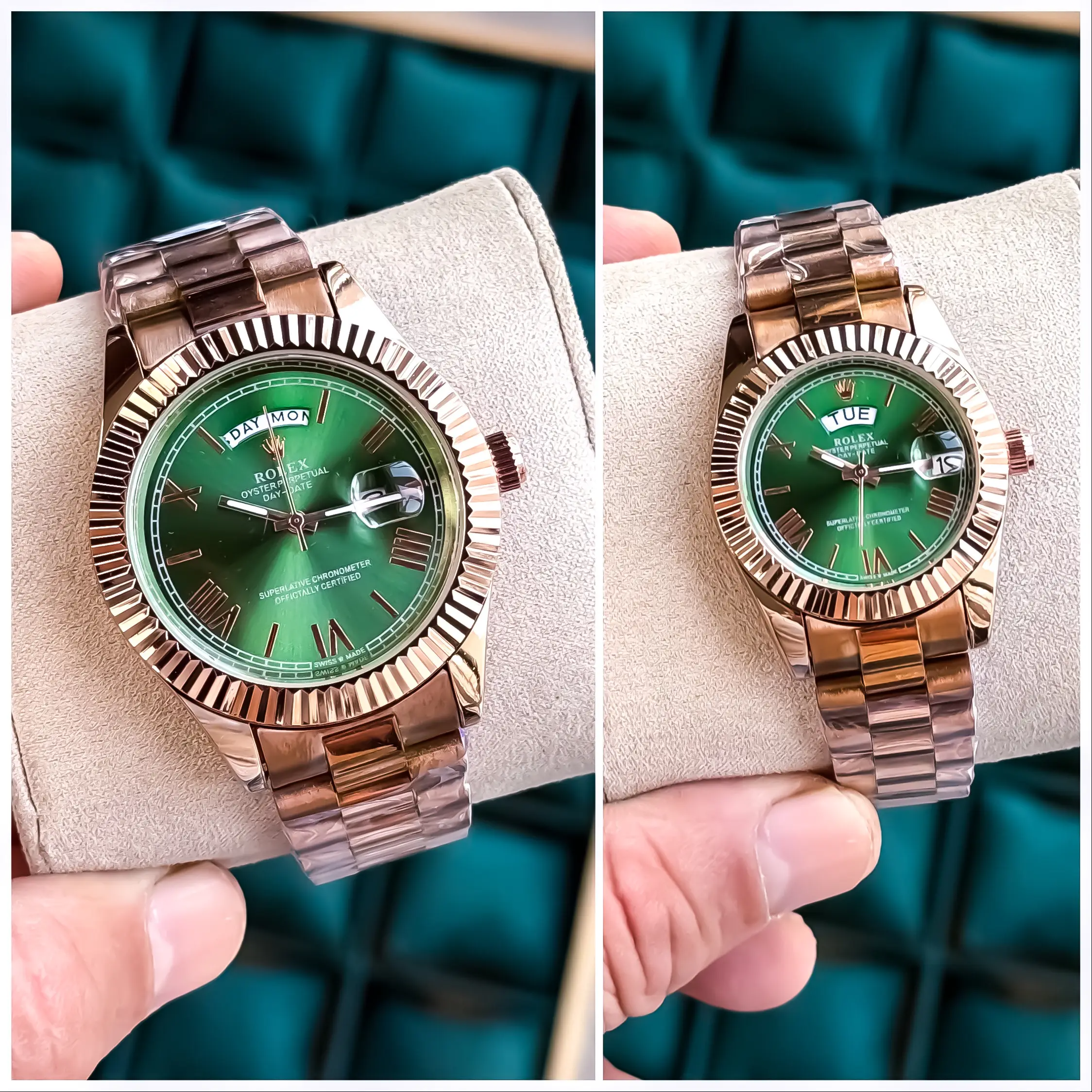 Ro_lEX_COUPLE_ROSE-GREEN Watch
