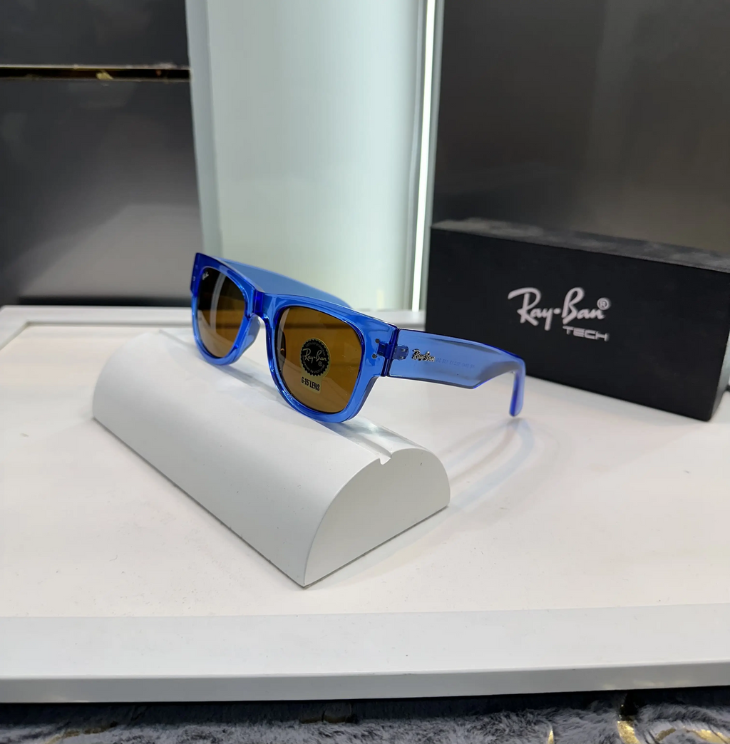 Ray Ban Mega Wayfarer Blue Brown Premium Shades 840