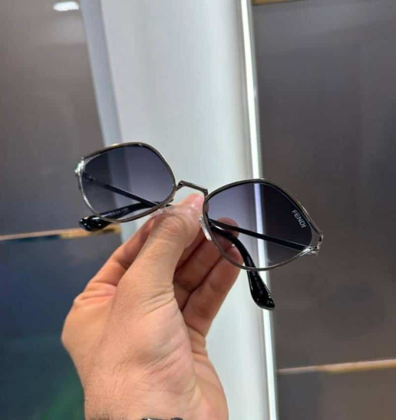 Fendi Silver-Black Designer Shade 492