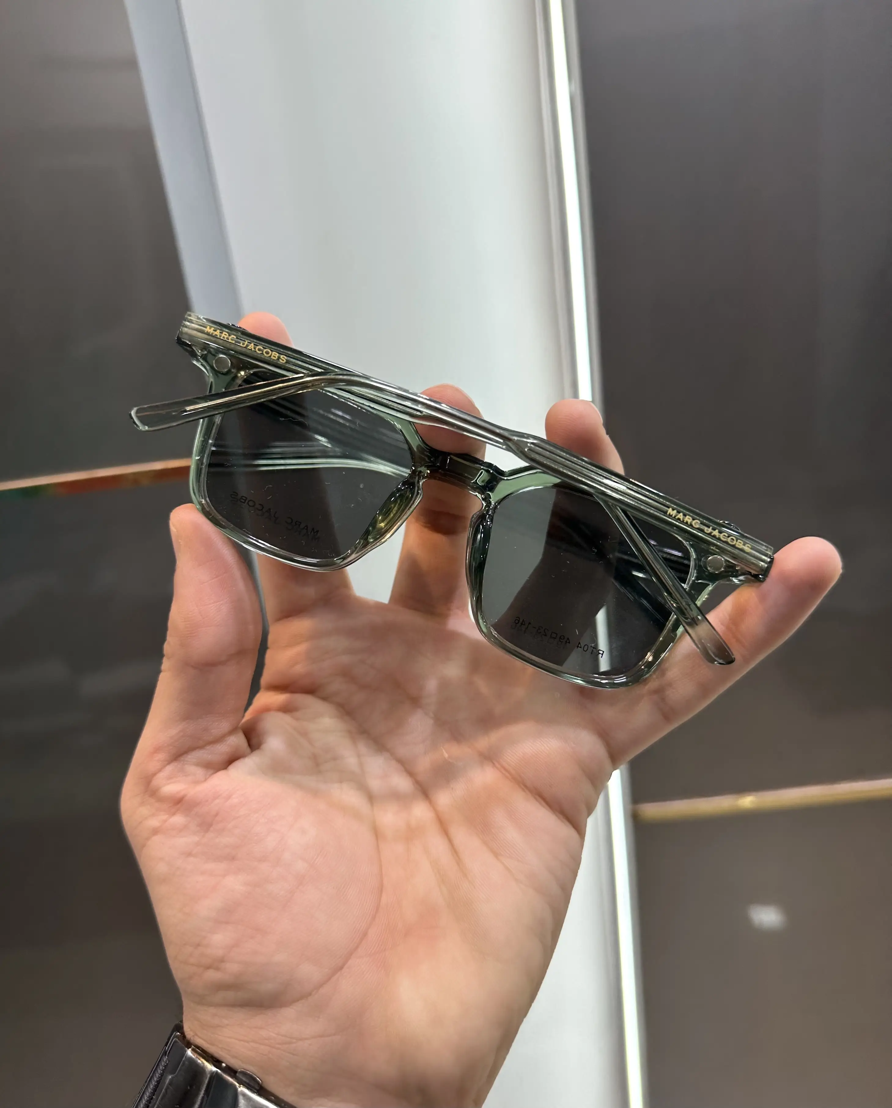Marc Jacobs Aqua Glasses With Shade Attachment 8191