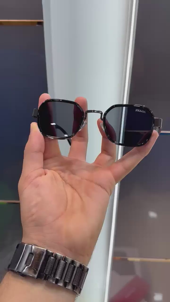 Prada Milano All Black Glossy Premium Shade S91